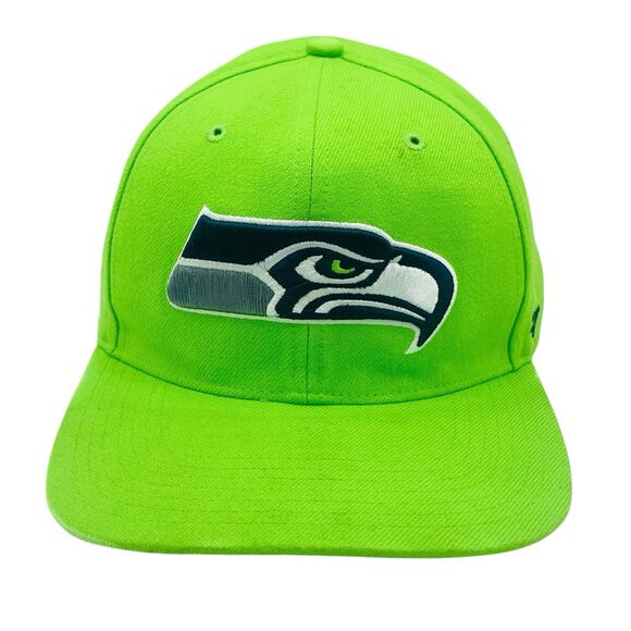 Seattle Seahawks Hat Adult Green Embroidered Strapback Cap NFL Football - Picture 1 of 7